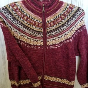 Casual Corner Annex Vintage Zip Up Cardigan Sweater Sz PL